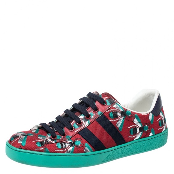 Gucci Red and Green Sneakers - Picture 1 of 4